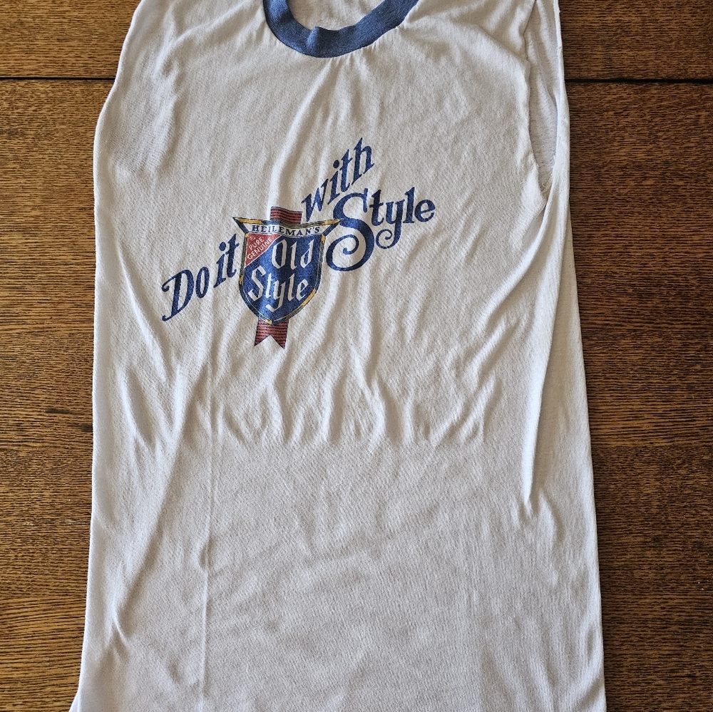 Old style beer cut off tee